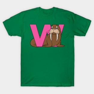 Letter W with Walrus T-Shirt